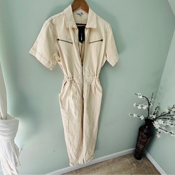 Fashion Nova Perfect Vibe Denim Jumpsuit NWT Size S - Picture 3 of 6